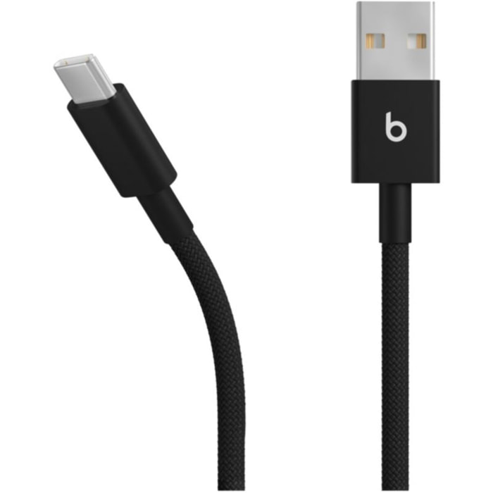 Câble de charge BEATS tissé USB-A vers USB-C 1M50 Noir intense