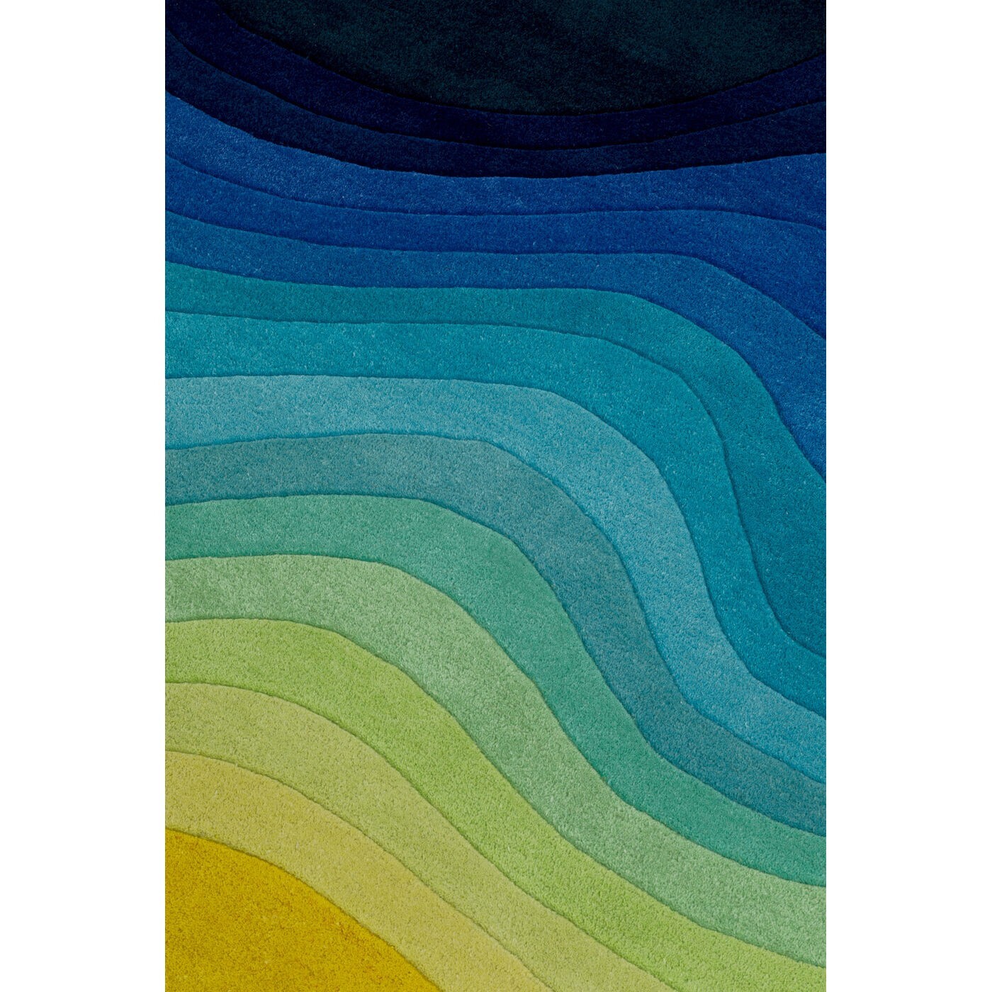 Tapis Aura 240x170cm vert et bleu Kare Design
