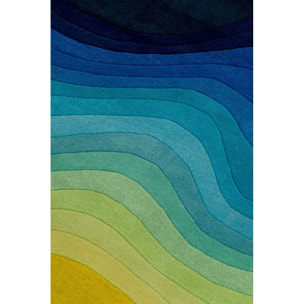 Tapis Aura 240x170cm vert et bleu Kare Design