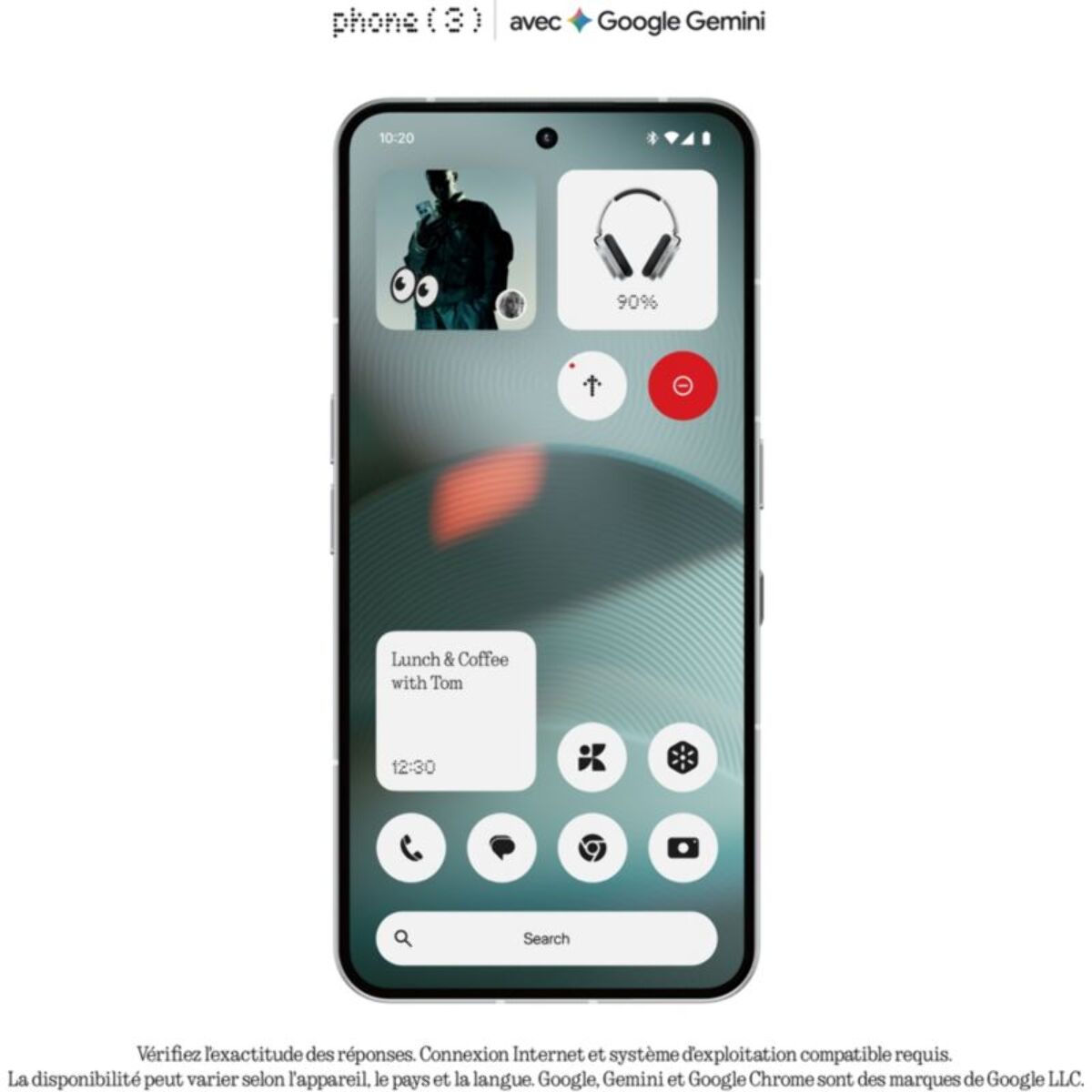 Smartphone NOTHING Phone 3 Blanc 256Go 5G
