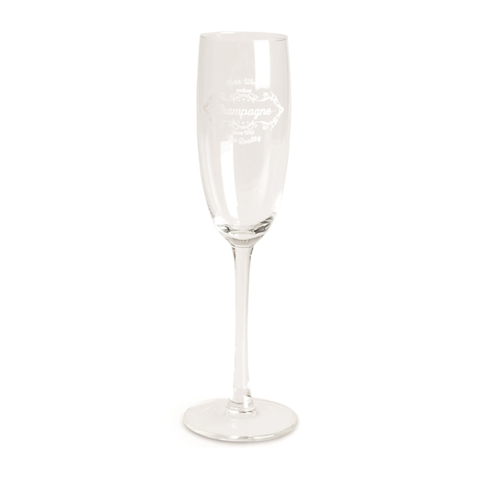 Set de 6 flûtes à champagne Excelsa – Fine Quality, Verre Transparent 19 cl