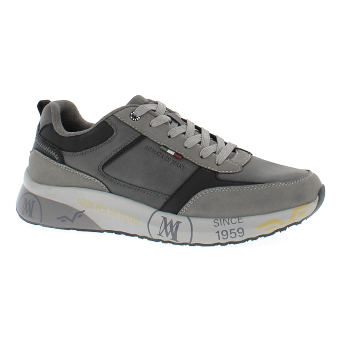 Armata di Mare Scarpe Uomo Sneakers Casual Stringate con Soletta Rimovibile in Memory Foam AMU W24N626 Grey