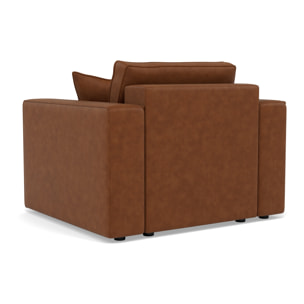Topaze - fauteuil en simili - Cognac