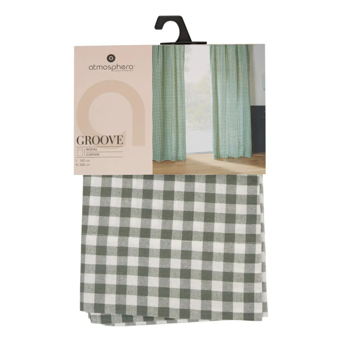 Rideau Groove 260x140cm vichy vert