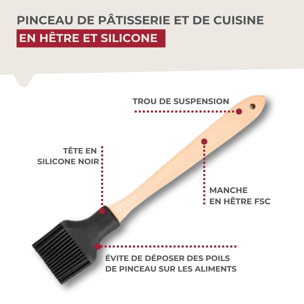 Pinceau de cuisine silicone 29 cm Fackelmann Acacia