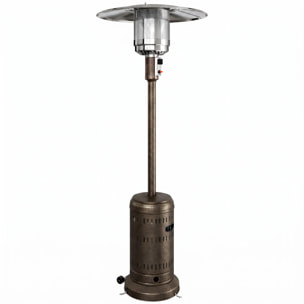 Parasol chauffant gaz portable 13kW marron foncé