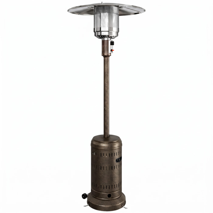 Parasol chauffant gaz portable 13kW marron foncé