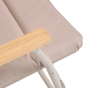 Fauteuil camping pliable beige