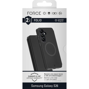 Coque FORCE CASE étui Magnet S26 Noir