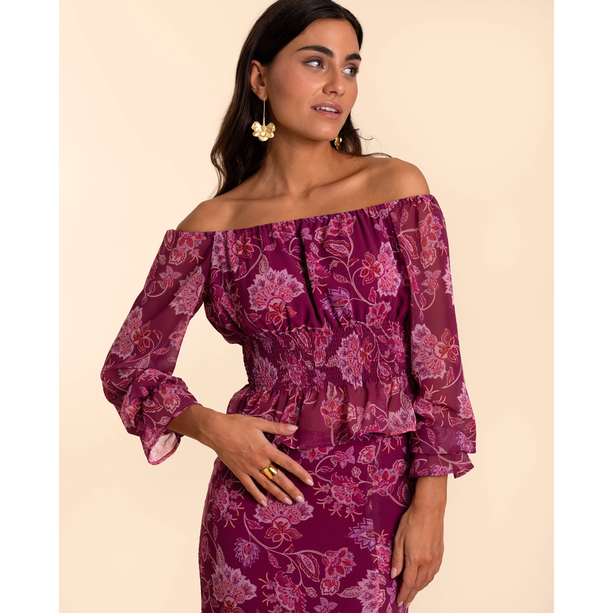 Blusa de mujer escote bardot