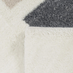 Tapis shaggy tissé motif géométrique BUHU