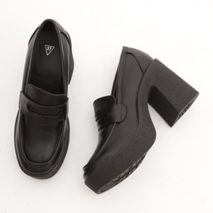 MOCASSINO CHUNKY LISCIO CHOCOLA' NERO