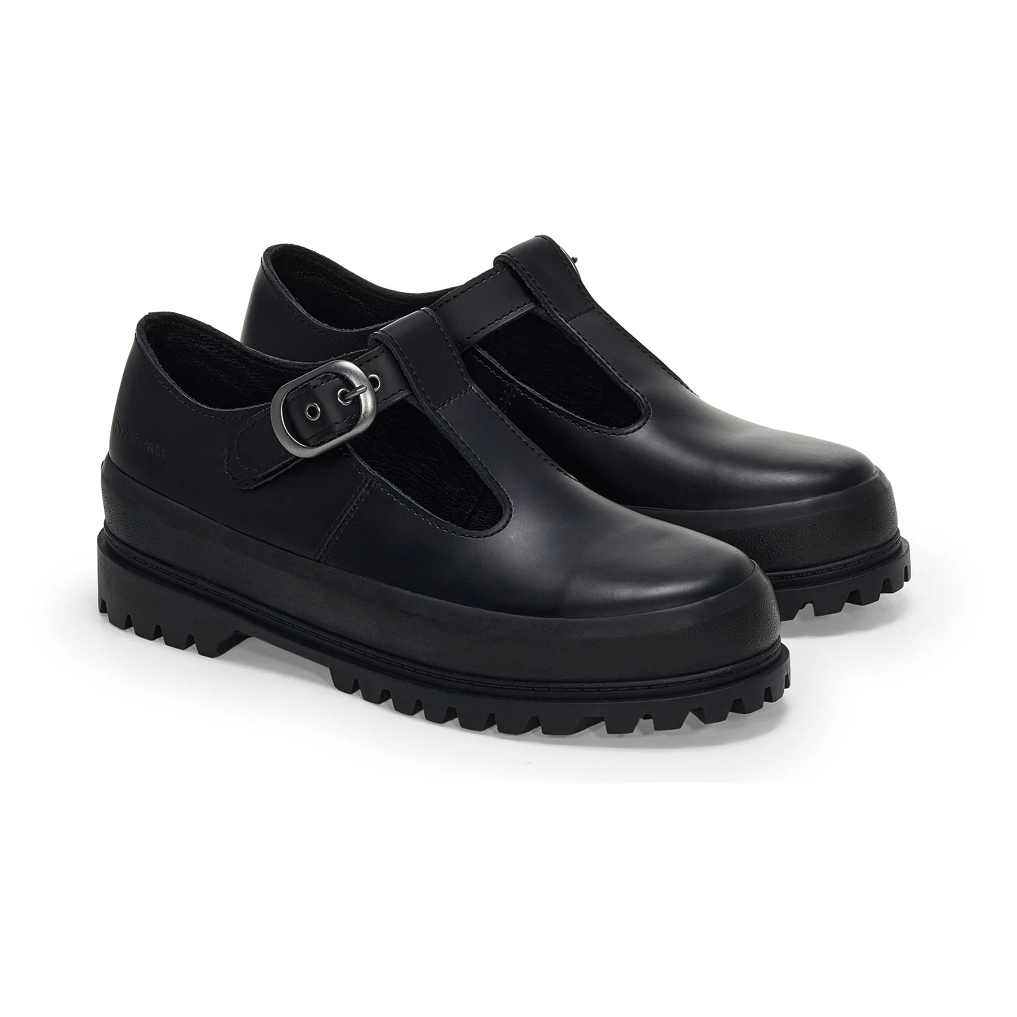 Superga - Mujer Negro - 2541 MARY JANE BOX LEATHER