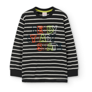 Camiseta punto listada de niño -BCI