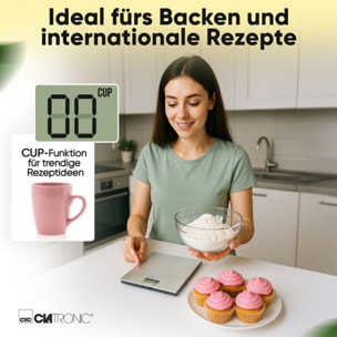 Balance de cuisine en acier inoxydable Clatronic KW3821-Inox