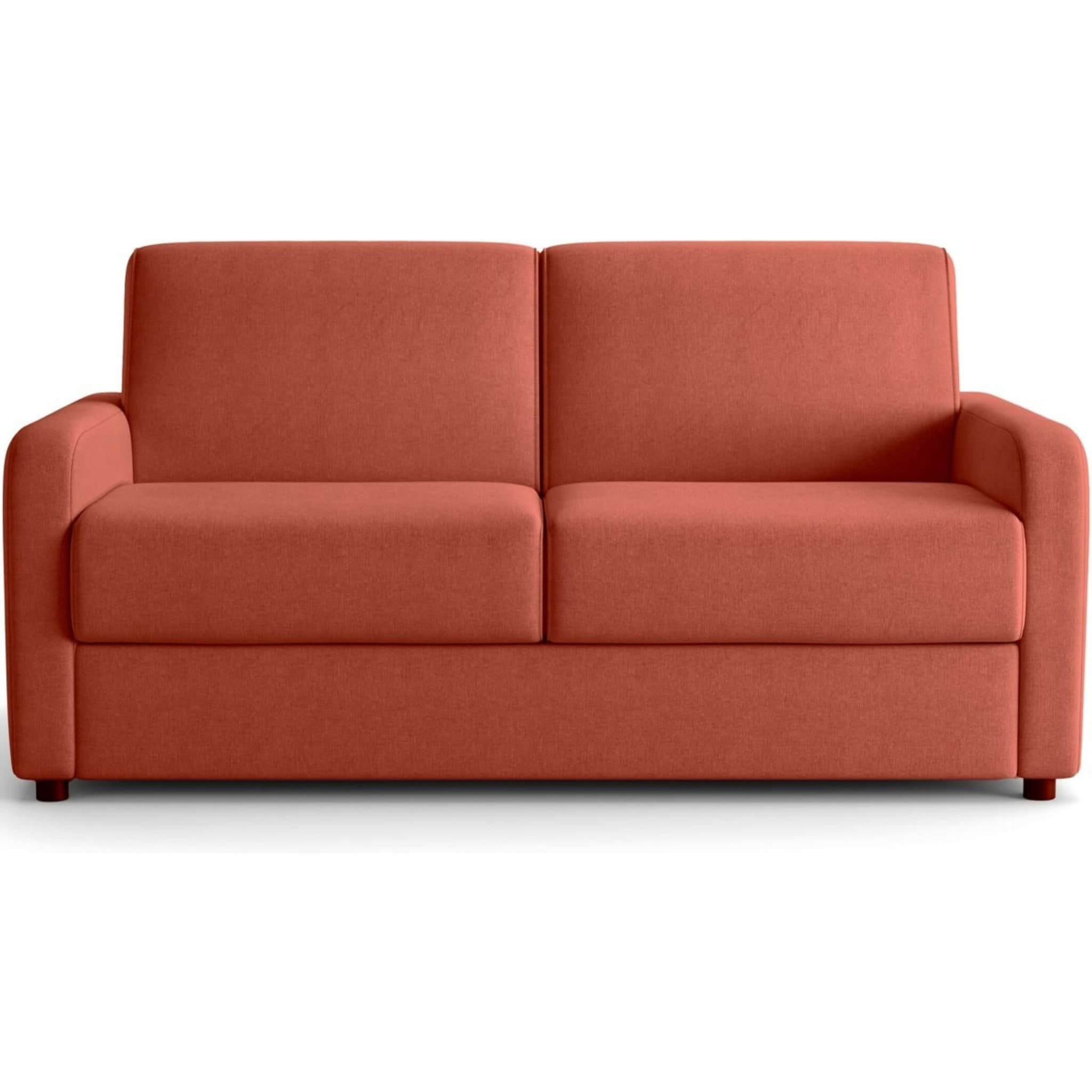 Canapé droit convertible 3 places en tissu chenille - ouverture express - LUMIO