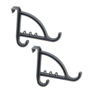 Ensemble de 2 Crochets de porte manteau pour porte Fackelmann Tecno