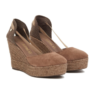 Sandalias de Cuña para Mujer - LA VALETA CHARLENE Taupe