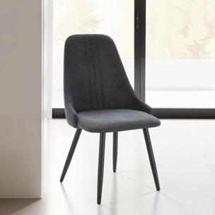 Lot de 4 chaises en tissu - SOAN
