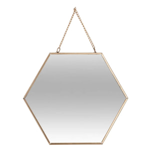 Set de 3 miroirs doré L20/25/30cm