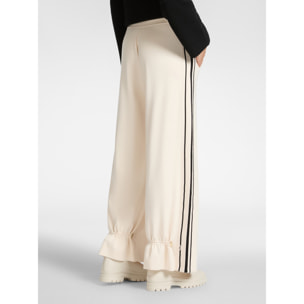 Elena Mirò - Pantalones de punto de pierna ancha - Blanco