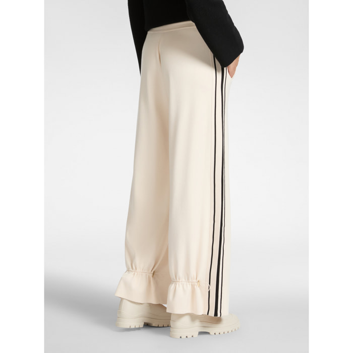 Elena Mirò - Pantalones de punto de pierna ancha - Blanco