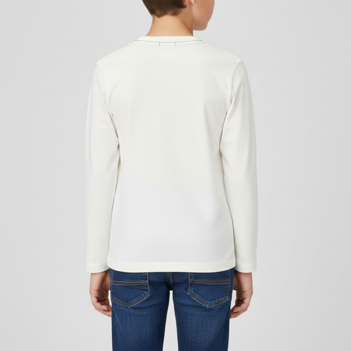 T-shirt maniche lunghe con stampa logo