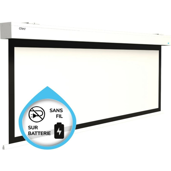 Ecran de projection ORAY ESQUAR 130x232 sur Batterie