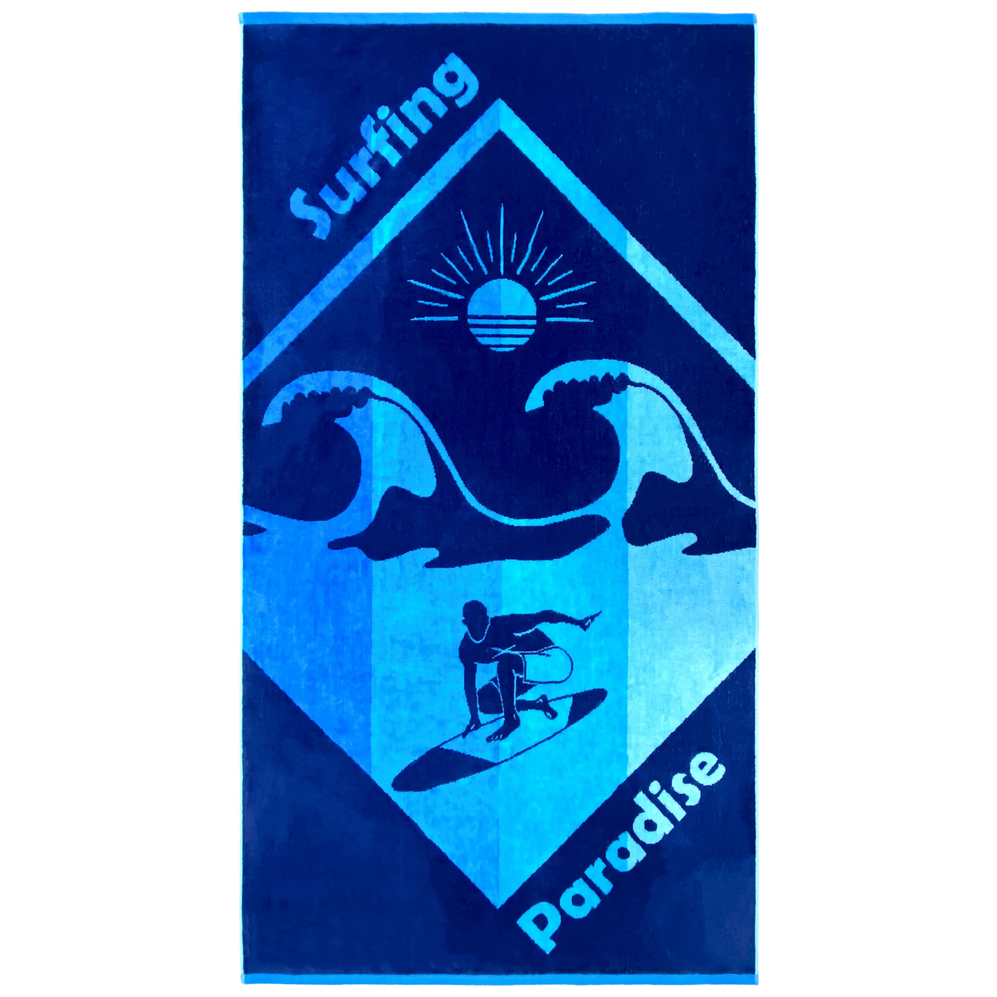 Serviette de plage éponge velours Jacquard - Marvao - 90x170cm - 400g/m²