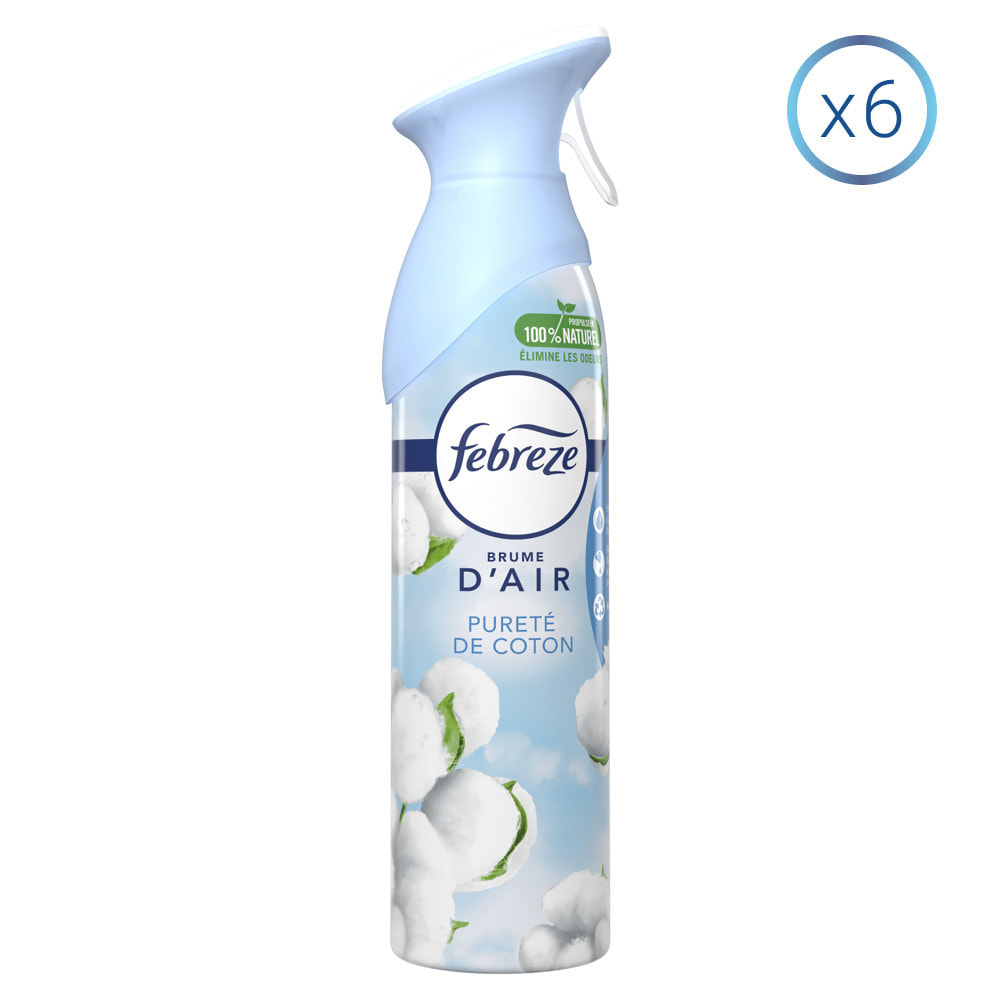 6 Aérosols Pureté De Coton, Désodorisant Febreze, 300ml