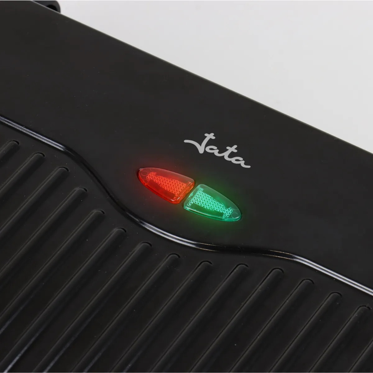 Parrilla eléctrica grill JATA JEGR1107 con placas rayadas (22,8 x 14,5 cm) antiadherentes 1000 W