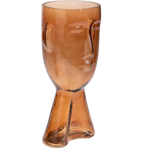 Vaso Testa Diametro 12 H 24 Cm - Pezzi 1 - 12X24X12cm - Colore: Marrone - Bianchi Dino - Decori Casa E Complementi