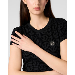 PHILIPP PLEIN Sexy Pure Fit T-Shirt Jacquard Monogram Monogram