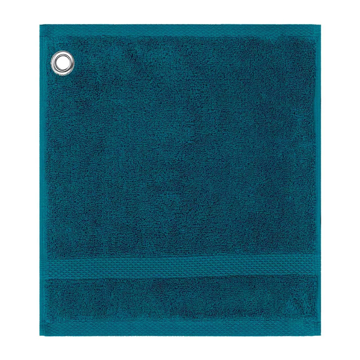 Carre avec oeillet pur coton 550 g/m² uni bleu Elea canard