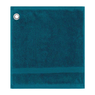 Carre avec oeillet pur coton 550 g/m² uni bleu Elea canard