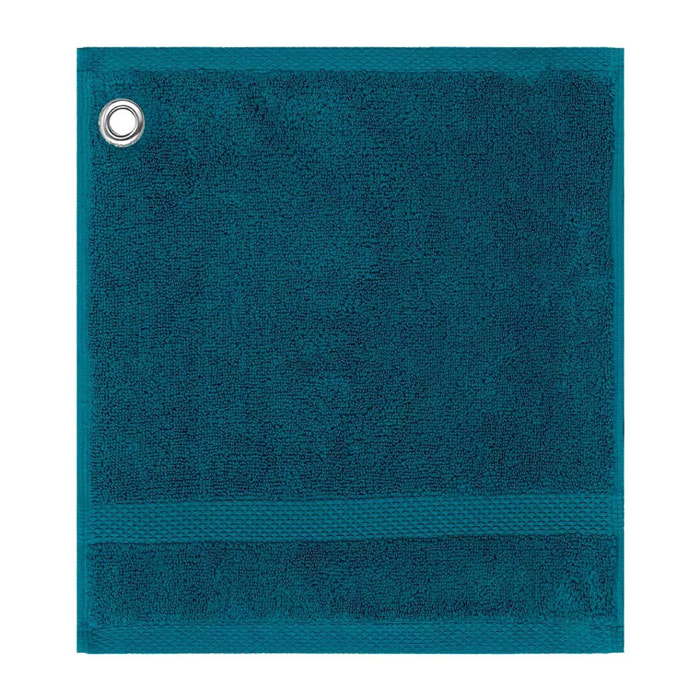 Carre avec oeillet pur coton 550 g/m² uni bleu Elea canard