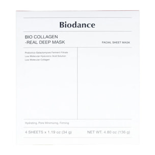 4x Mascarilla Facial Bio-Collagen Real Deep Mask Biodance