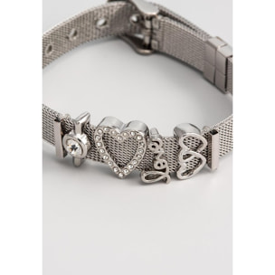 Bracciale U.S. Polo Assn. In metallo placcato rodio