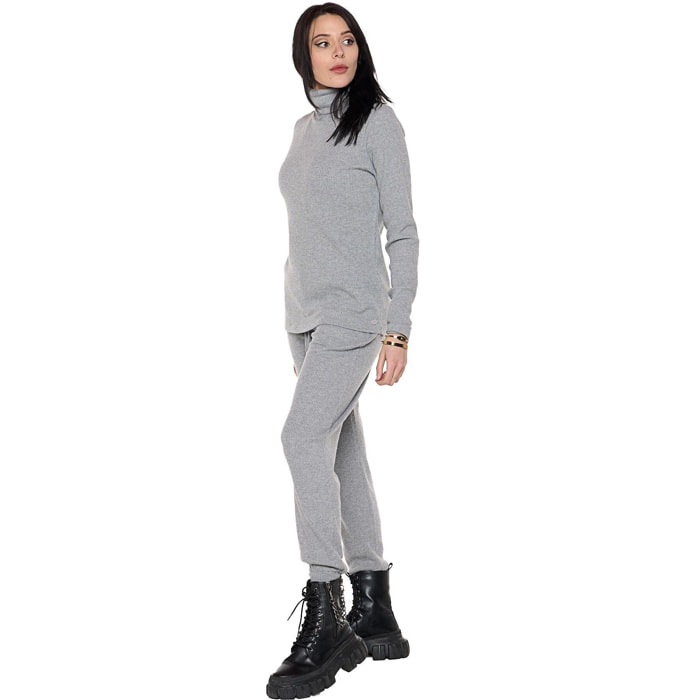 Pantalón de invierno de mujer de canalé fino 'Perla'