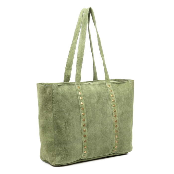 Alonte borsa a spalla donna. Pelle scamosciata autentica.