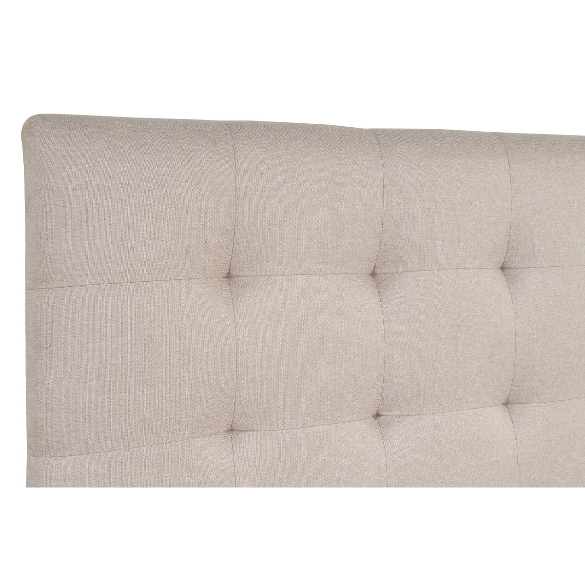 Lit tiroirs 2 places 160x200 cm en tissu beige RENO