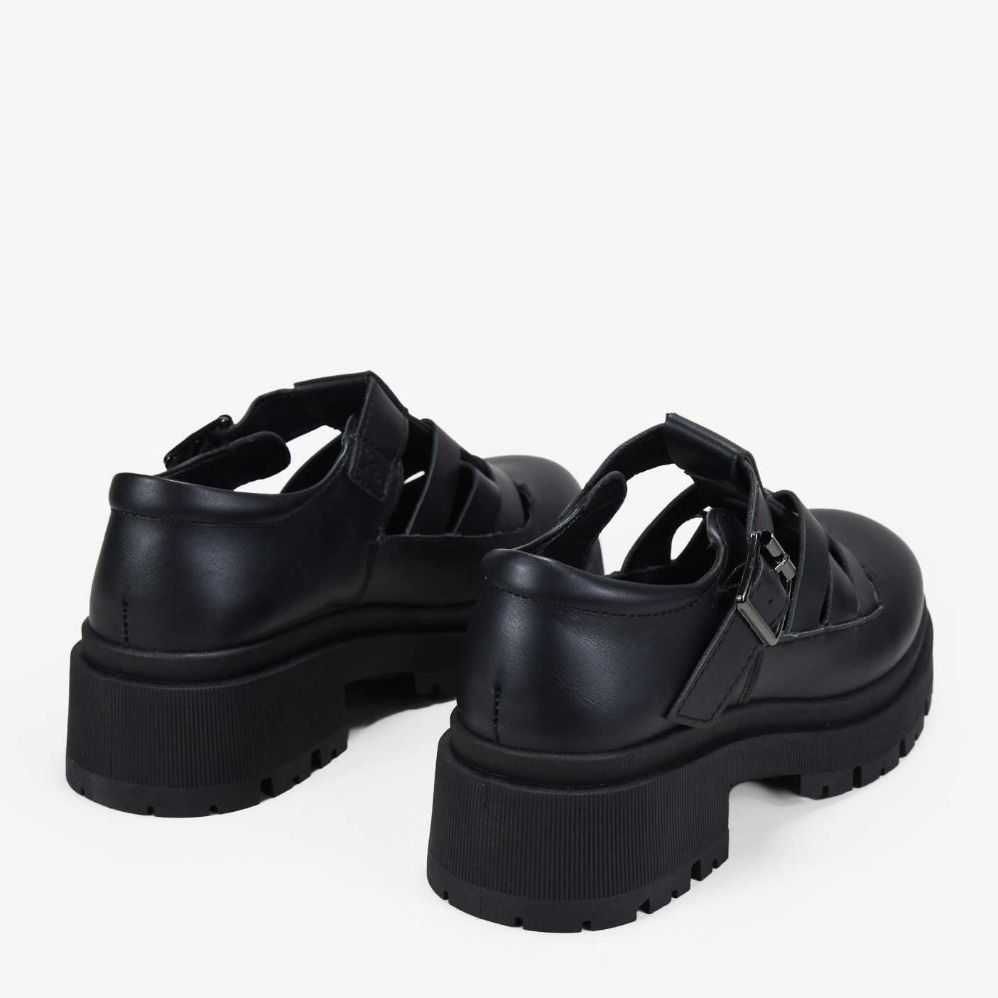 Zapatos Mary Jane negros con plataforma