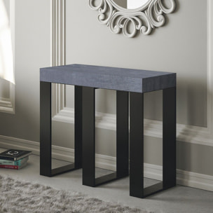 Console Sintesi Premium cm.90x40 (extensible à 300) Ciment cadre Anthracite