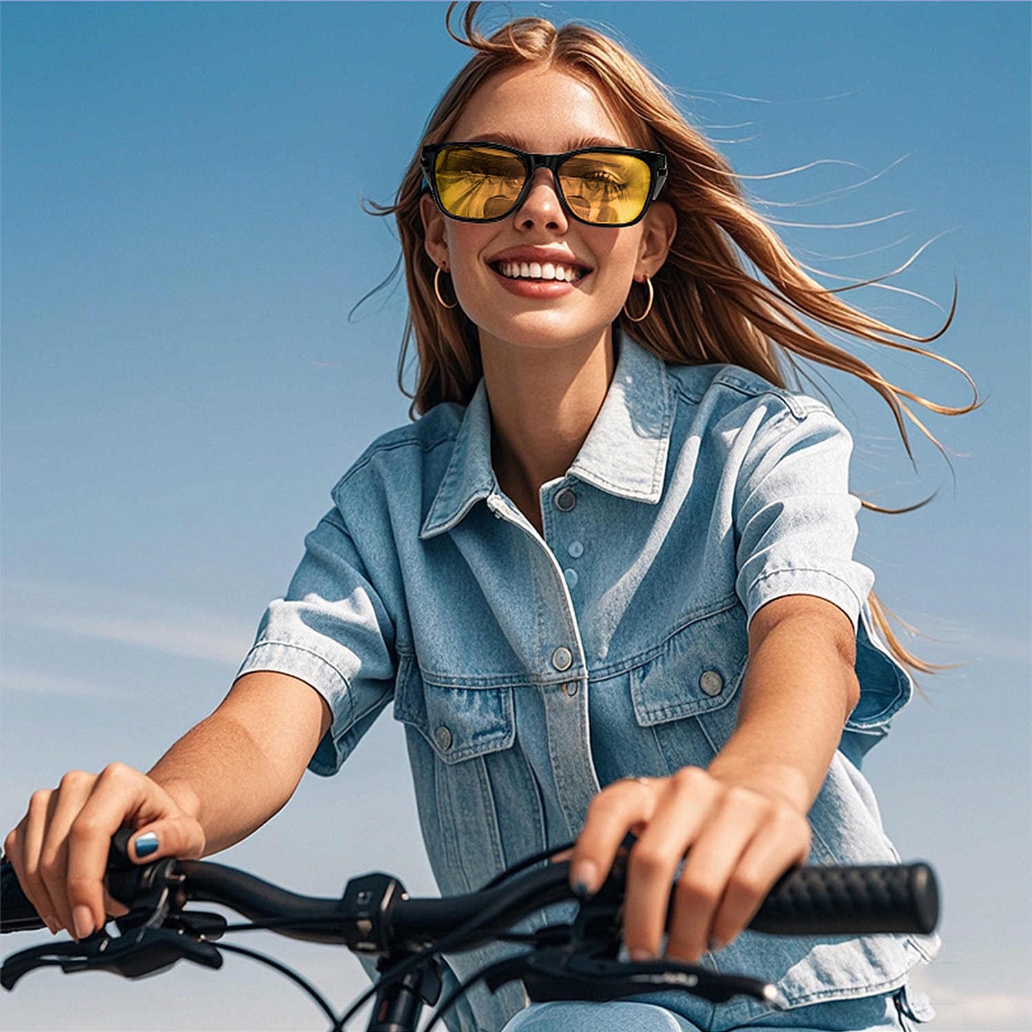 Occhiali intelligenti GS05, chiamata bluetooth, assistente vocale, controllo remoto della fotocamera, occhiali da sole magnetici.