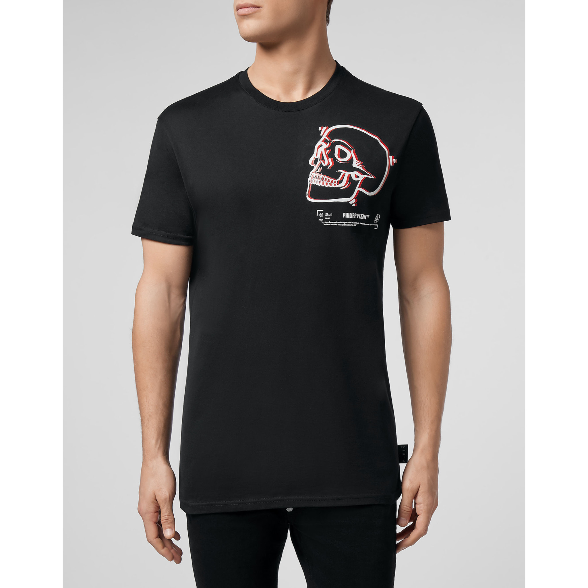 PHILIPP PLEIN Camiseta de cuello redondo y manga corta SKULL