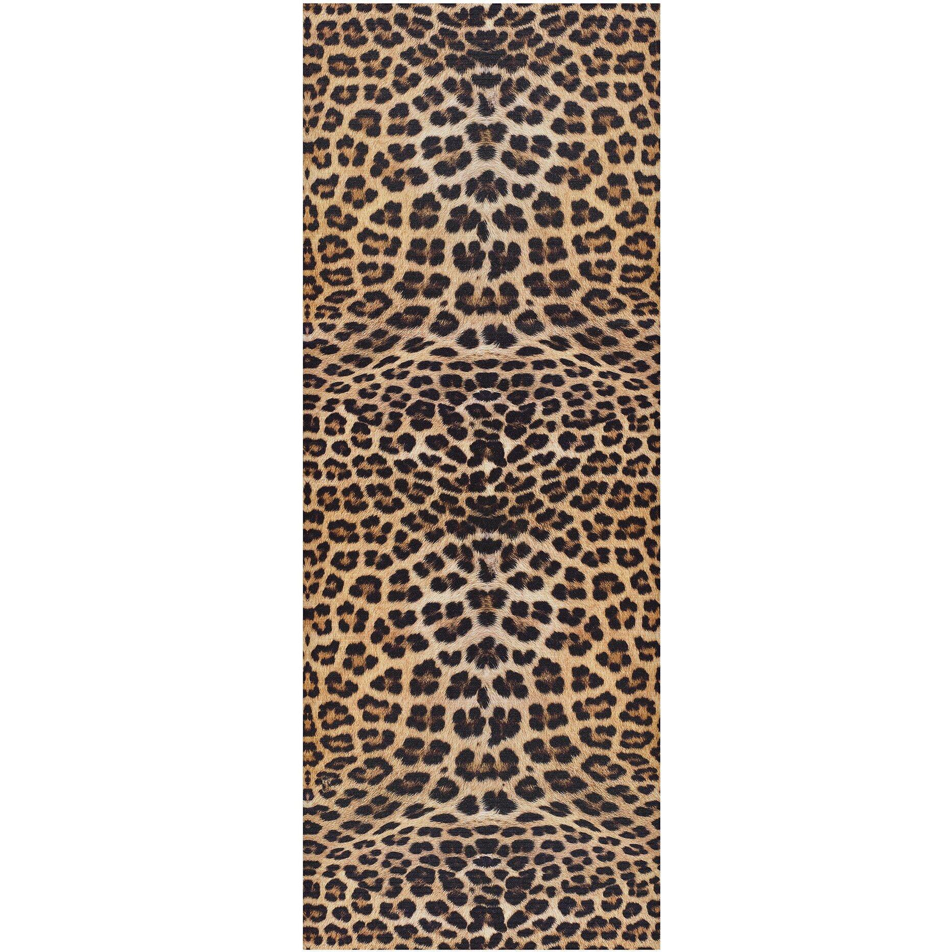 RICCI Alfombra vinílica de cocina estampado animal en amarillo, varias medidas disponibles.