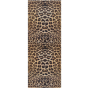 RICCI Alfombra vinílica de cocina estampado animal en amarillo, varias medidas disponibles.