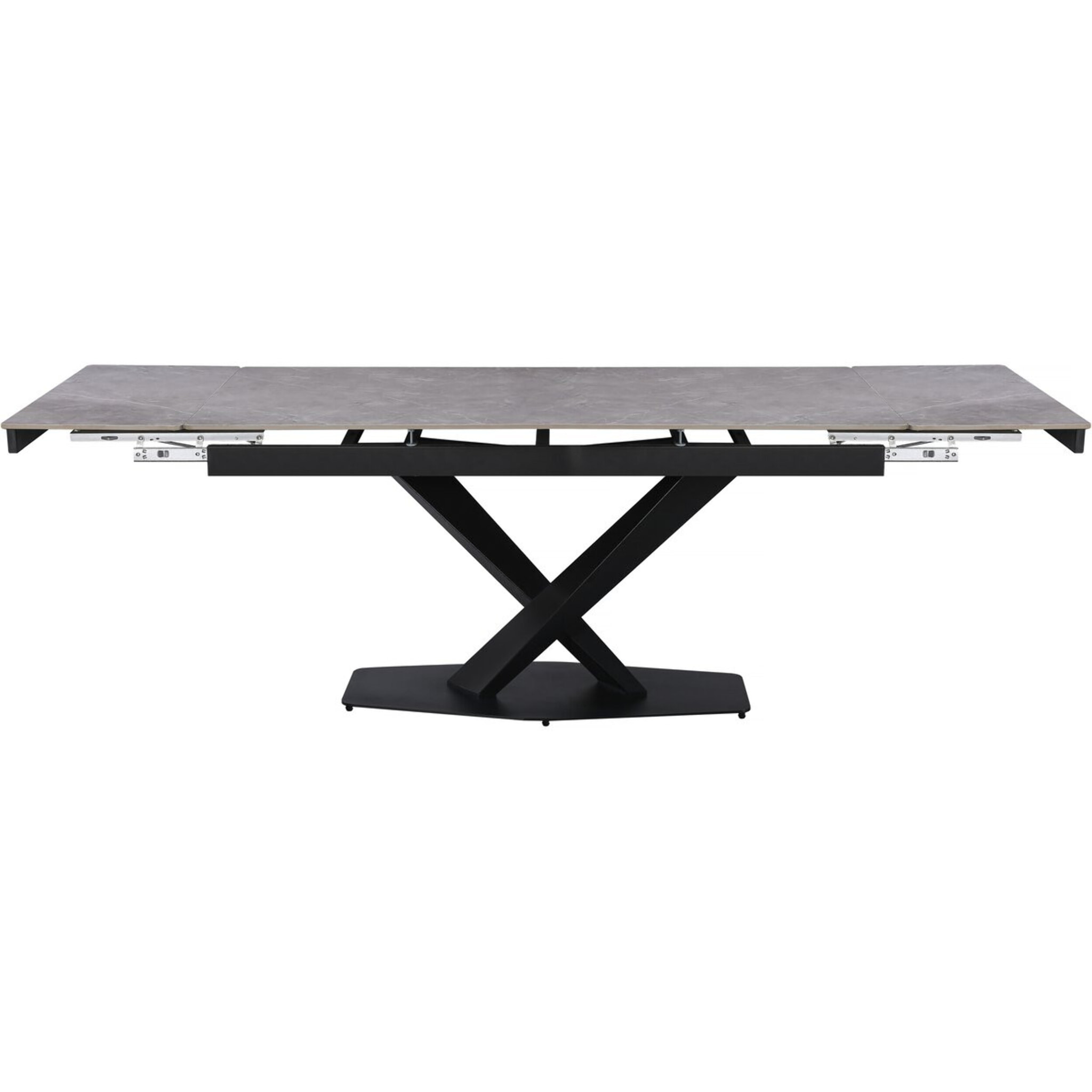 Table à manger extensible en céramique 6 à 10 personnes "Silence" - Gris marbré