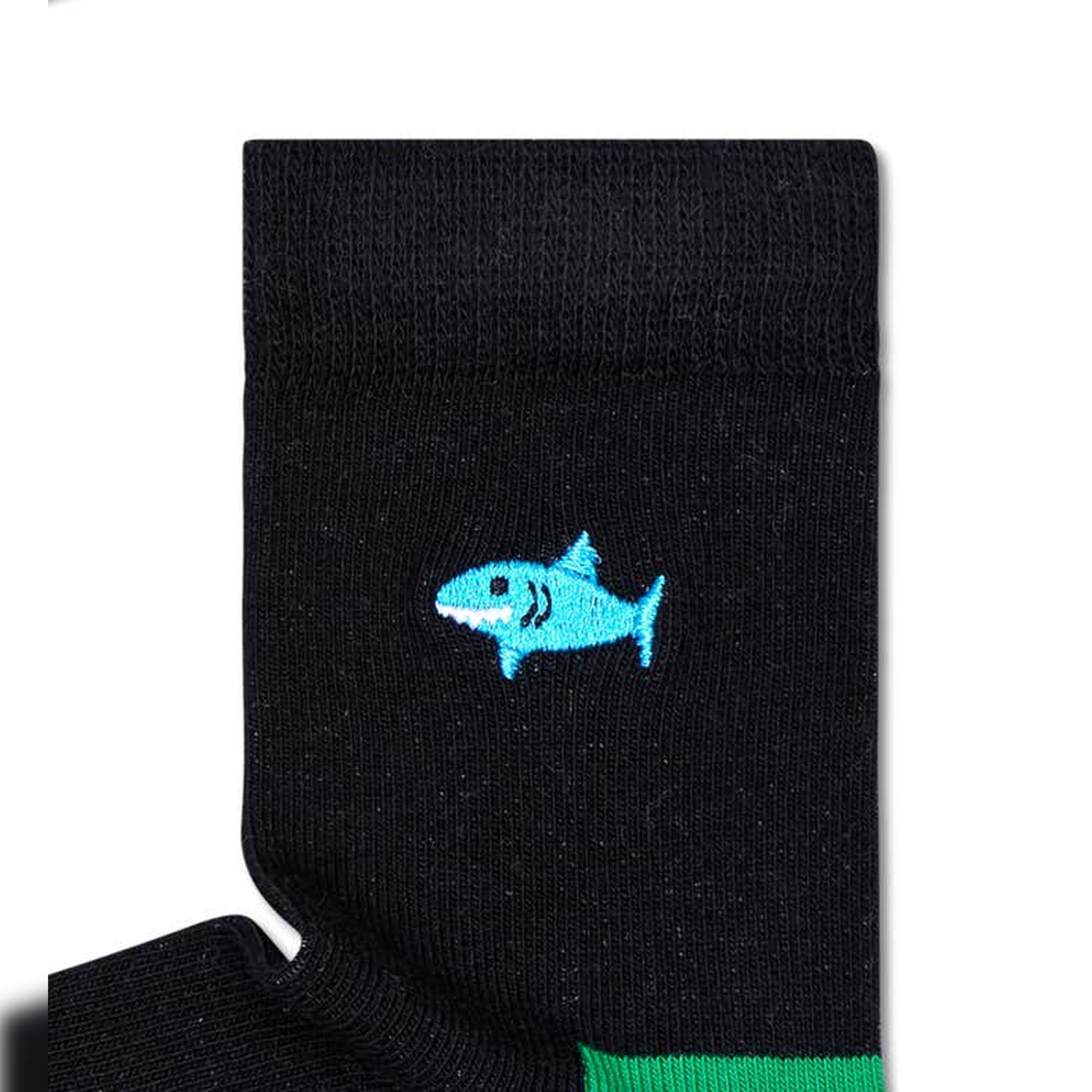 Calcetines kids shark embroidery