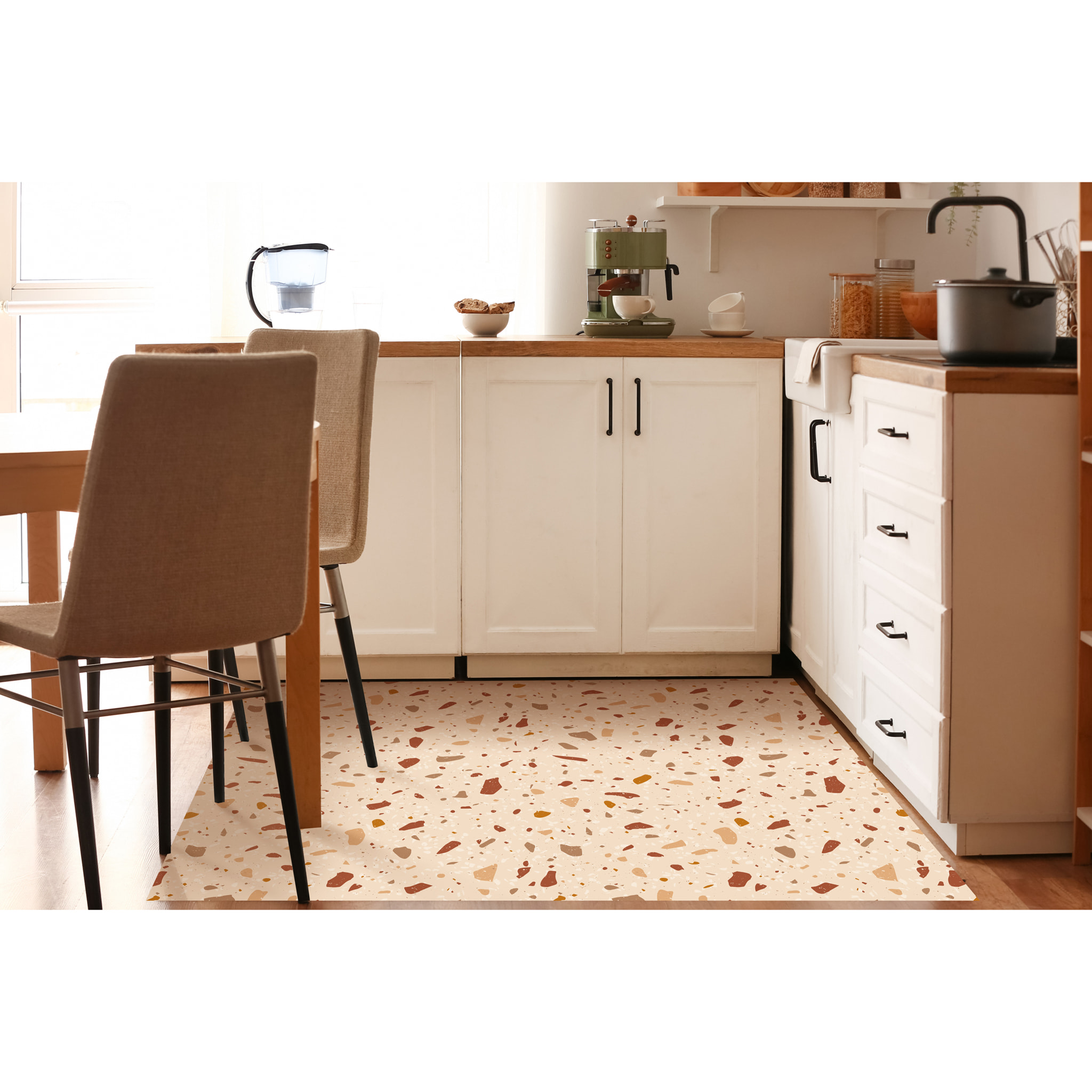 Alfombra de vinilo CERAMIKO, Terrazzo Helena 200x266 cm